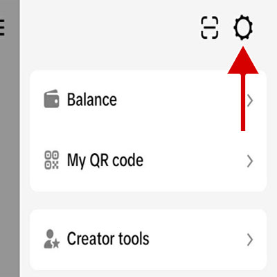 Tap on Settings