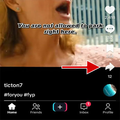 Tap on the Share