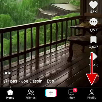 Tap on profile