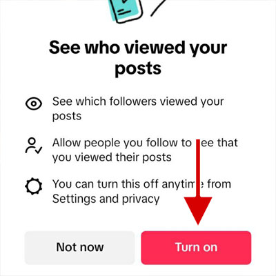 Tap on Turn on button