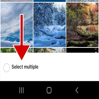 Tap on the "Select multiple" option