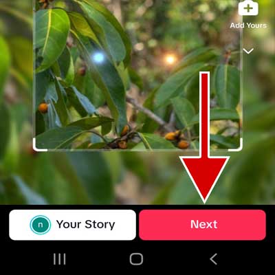 Tap on the "Next" button