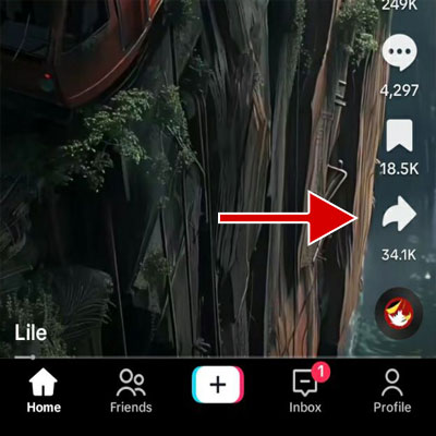 Tap Share button