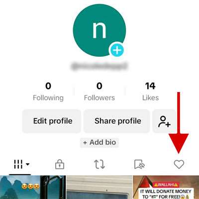 Tap the tab that has the heart icon