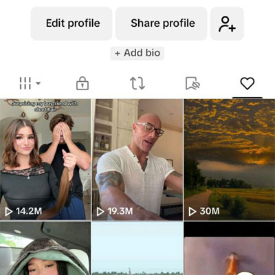 liked videos on tiktok