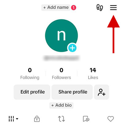 Tap the hamburger icon