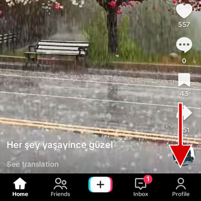 tap on Profile
