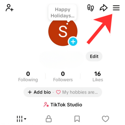 Tap on Menu button