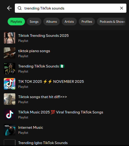 Spotify Search