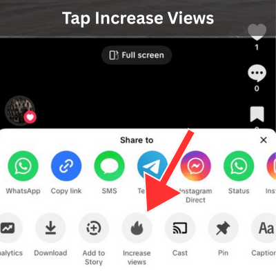 Tap Increase Views (or promote)