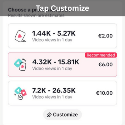 Tap Customize Button