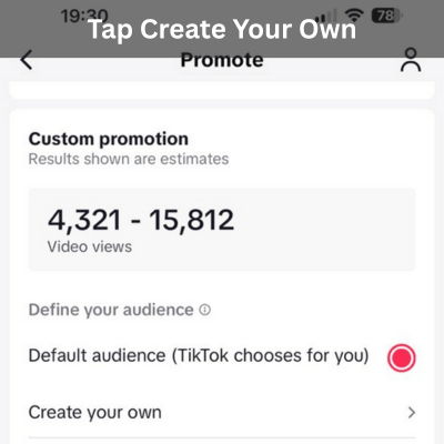 Tap Create your own