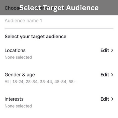 Select your target audience