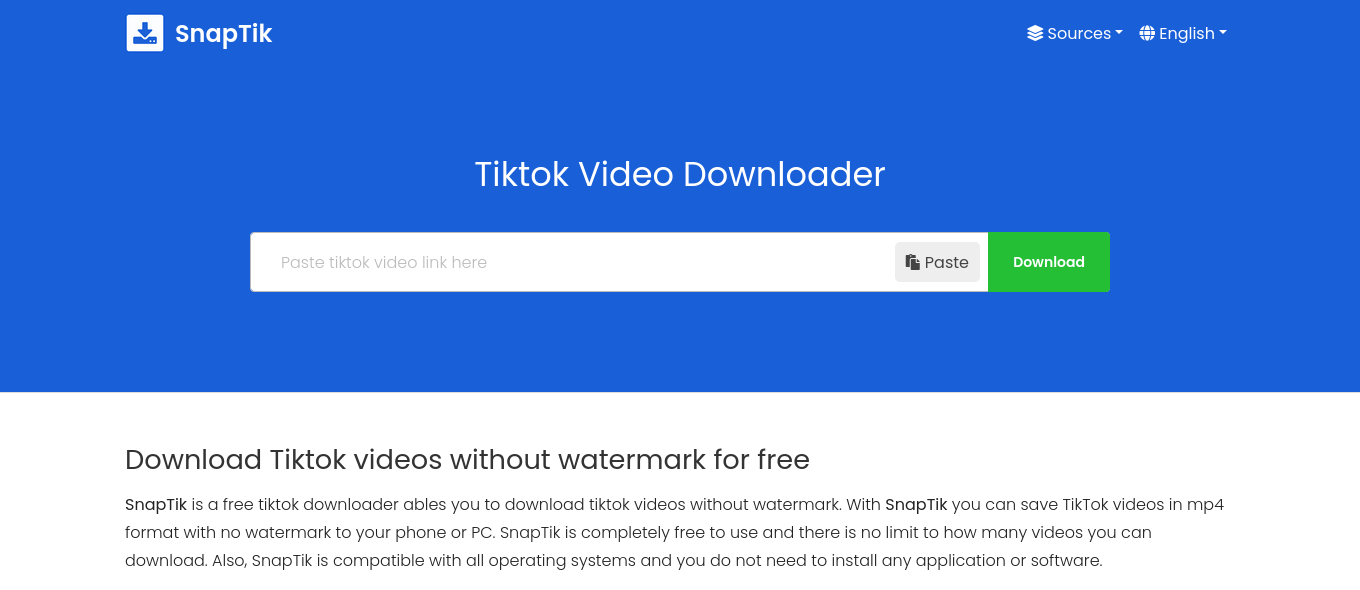 TikTok Downloader - Download TikTok Videos Without Watermark - SnapTik