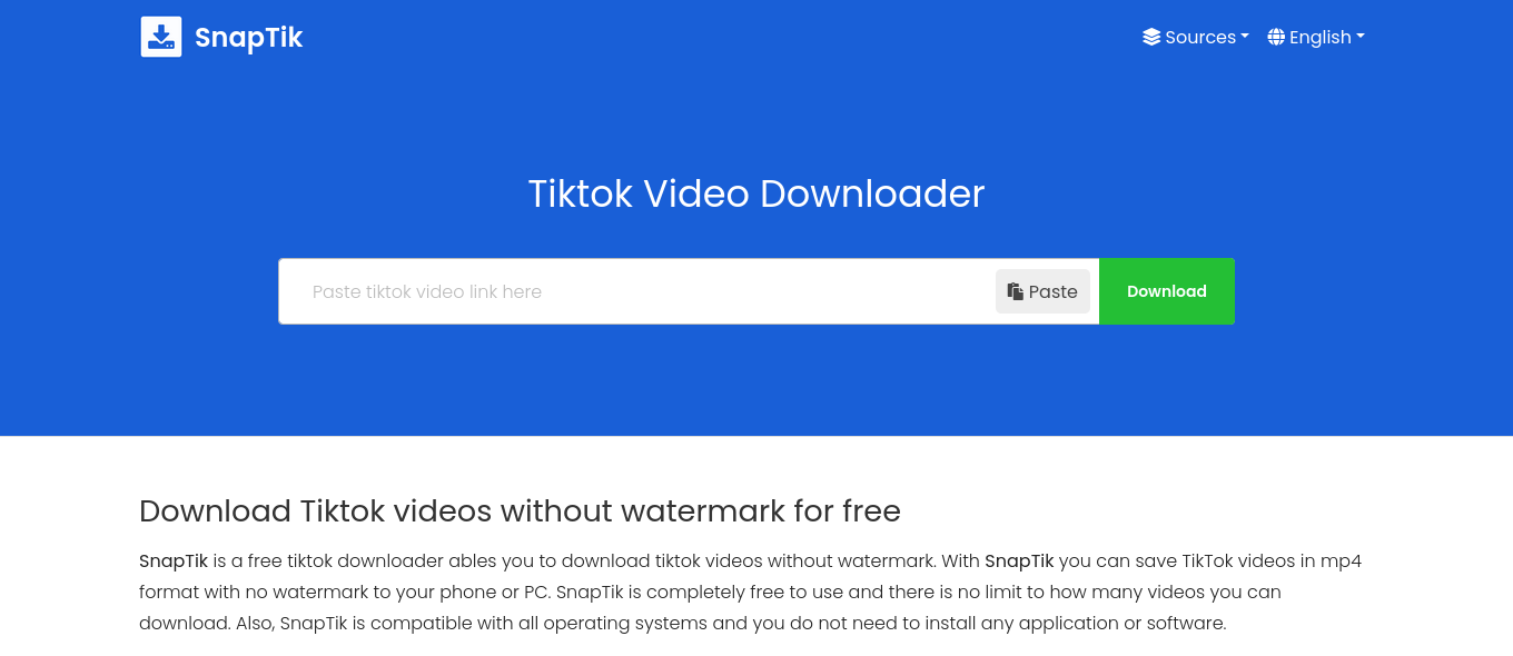 snaptik - a tool to download tiktok videos without watermark